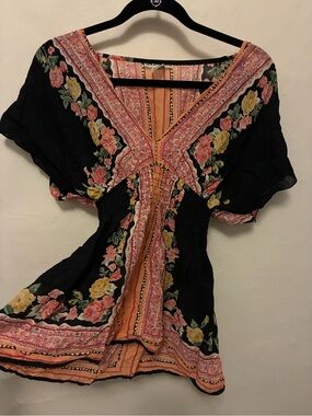 Vintage lightweight cotton boho top